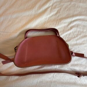 Elegant Pink Leather Women's Handbag